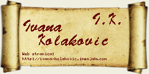 Ivana Kolaković vizit kartica